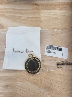 India Hicks Live An Extraordinary Life Pendant, GOLD NIB Retired Item NEW